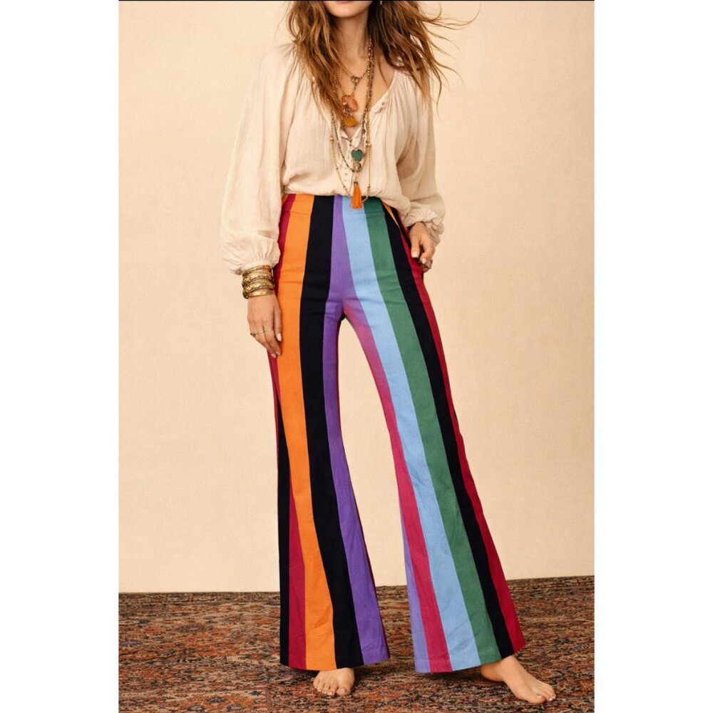 Alix Of Bohemia Charlie Striped Flare Leg Pants